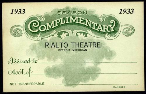 Rialto Theatre - Free Pass (newer photo)